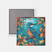 Herfst Kingfisher Magnet Magneet (Voorkant / Achterkant)