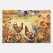 herfst kip veld inpakpapier vel (Voorkant 2)