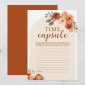 Herfst Kleine Pompoen Baby shower Tijd Capsule Kaa Kaart (Voorkant / Achterkant)
