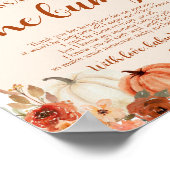 Herfst kleine pompoen een bericht van de bump teke poster (Hoek)