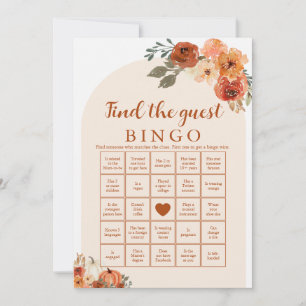 Herfst Kleine Vind de Gast Baby Shower Bingo Spel Kaart