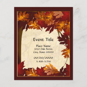 Herfst Kleur Bladeren Boom Kleine Evenement Flyer