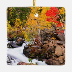 Herfst kleur langs bisschop Creek, CA Keramisch Ornament