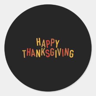 Herfst Kleur Schattig Aardig Gelukkig Thanksgiving Ronde Sticker