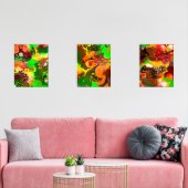Herfst Kleuren Fluid Art Muurkunst Sets (Woonkamer)