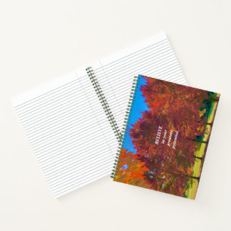 Herfst kleuren geloven notitieboek