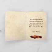 Herfst Kleuren Pompoen Patch Happy Birthday Kaart (Binnen)