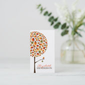 Herfst Kleurrijke bladeren Herfst Pop Boom Natuur Visitekaartje (Staand voorkant)