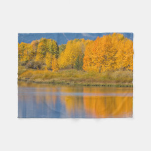 Herfst Kleurrijke Espenbomen Fleece Deken