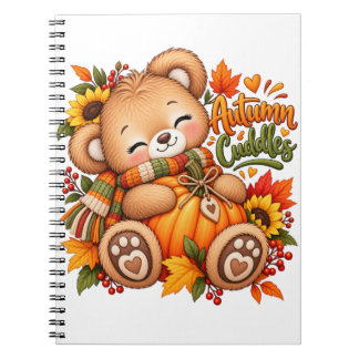 Herfst Knuffel Teddybeer Pompoen Baby & Kids Notitieboek