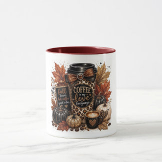 Herfst Koffie Liefhebber Herfst Pompoen Gezellige Mok