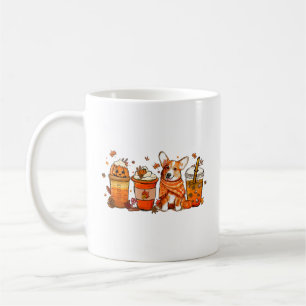 Herfst Koffie met Corgi Pumpkin Spice Latte Lovers Koffiemok