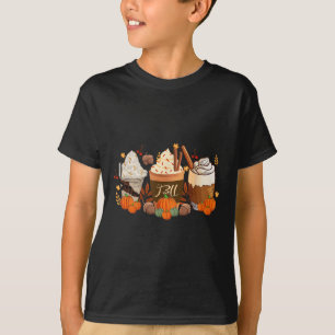Herfst Koffie Pompoen Kruiden Latte IJskoud Warm C T-shirt