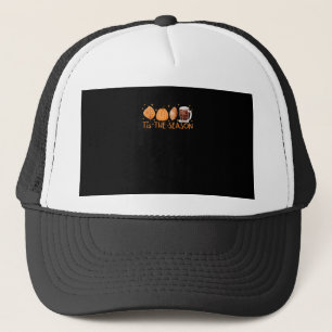 Herfst Koffie Schattig Liefhebber Halloween Pompoe Trucker Pet