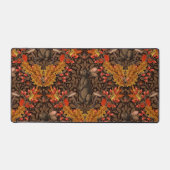 Herfst konijn op bruin bureaumat (Voorkant)