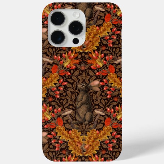 Herfst konijn op bruin Case-Mate iPhone case (Achterkant)