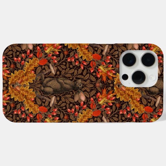 Herfst konijn op bruin Case-Mate iPhone case (Achterkant (horizontaal))