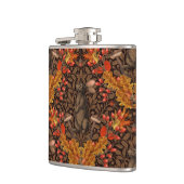 Herfst konijn op bruin heupfles (Links)