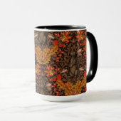 Herfst konijn op bruin mok (Voorkant rechts)