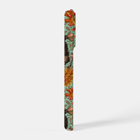 Herfst konijn op lichtgroen iPhone hoesje (Rechterkant)