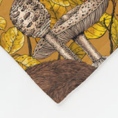 Herfst Konijn op oker Fleece Deken (Hoek)