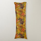 Herfst Konijn op oker Lichaamskussen (Voorkant Verticaal)