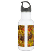 Herfst Konijn op oker Waterfles (Achterkant)