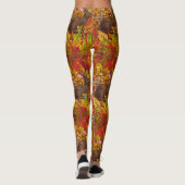Herfst Konijn op rood Leggings (Achterkant)