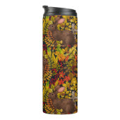 Herfst Konijn op zwart Thermosbeker (Geroteerd rechts)