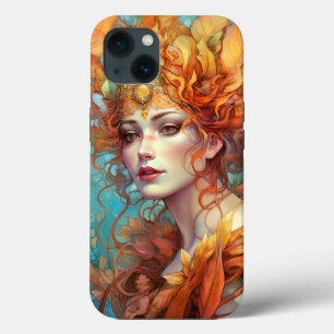 Herfst Koningin Goddess Fantasy Art iPhone 13 Hoesje