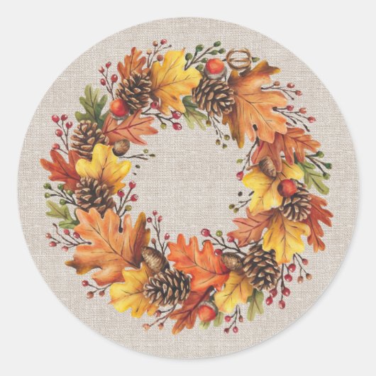 Herfst krans Stickers (Voorkant)