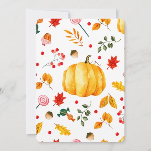 Herfst Krans Thanksgiving Diner Uitnodiging (Achterkant)