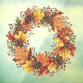 Herfst Krans Venster Cling Raamsticker (Vel 3)