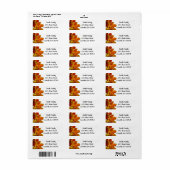 Herfst laat adres envelop label (Full Sheet)