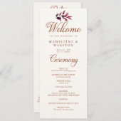 Herfst laat Bourgondië Elegant chique bruiloft pro (Voorkant / Achterkant)