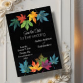 Herfst laat contrast zwarte bruiloft save the date