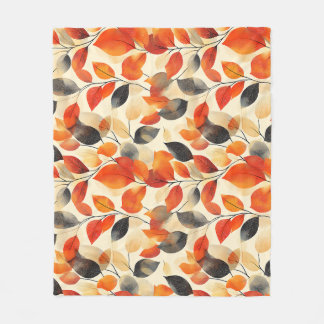 Herfst laat elegantie naadloos patroon achter fleece deken