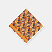 Herfst laat faux opdruk effect aangepaste naam servet (Hoek)