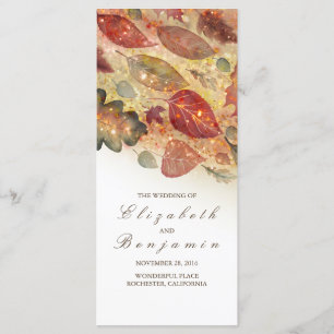 Herfst laat glitter bruiloft programma's