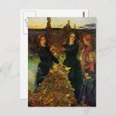 Herfst laat mooie kunst achter briefkaart (Voorkant / Achterkant)