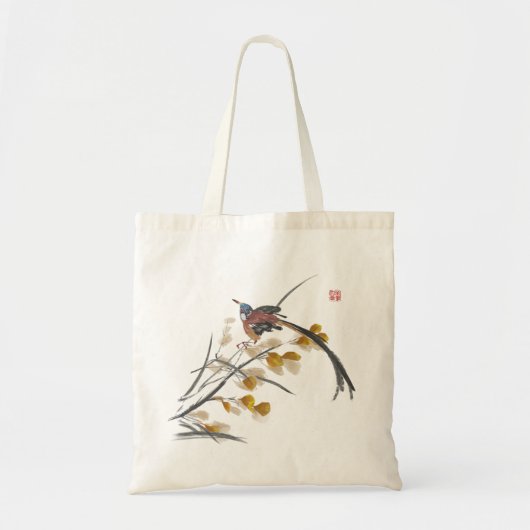  herfst laat paradijs Flycatcher-vogel Tote Bag (Voorkant)