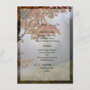 Herfst laat rustieke bruiloft menu