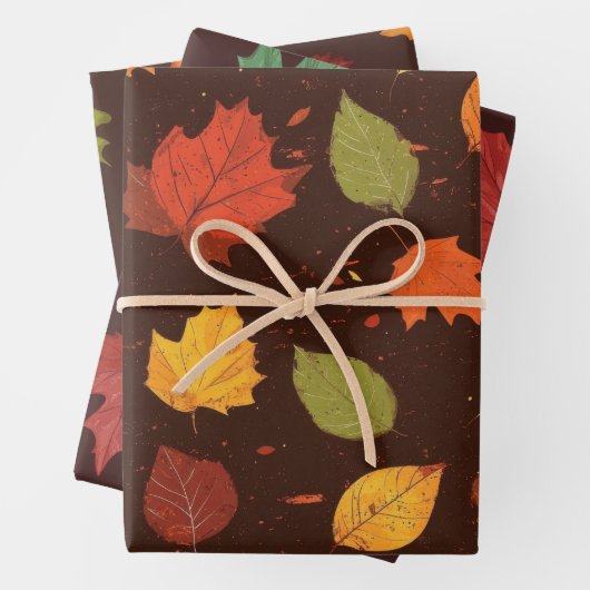 Herfst laat rustieke Herfst achter Inpakpapier Vel (In situ)