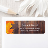 Herfst laat rustieke schuur hout etiket (Insitu)