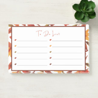 Herfst laat te doen lijst post-it® notes