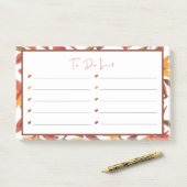 Herfst laat te doen lijst post-it® notes (Op bureau)