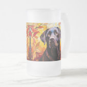 Herfst Labrador Retriever Moderne Hond Puppy Matglas Bierpul (Voorkant rechts)