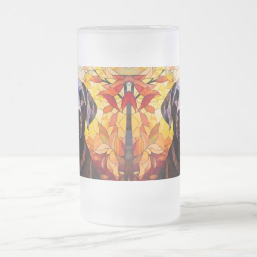 Herfst Labrador Retriever Moderne Hond Puppy Matglas Bierpul (Center)