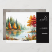 Herfst Lake Save The Date (Voorkant / Achterkant)