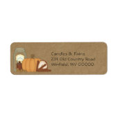 Herfst Land Candles Pumpkin Return Label (Voorkant)
